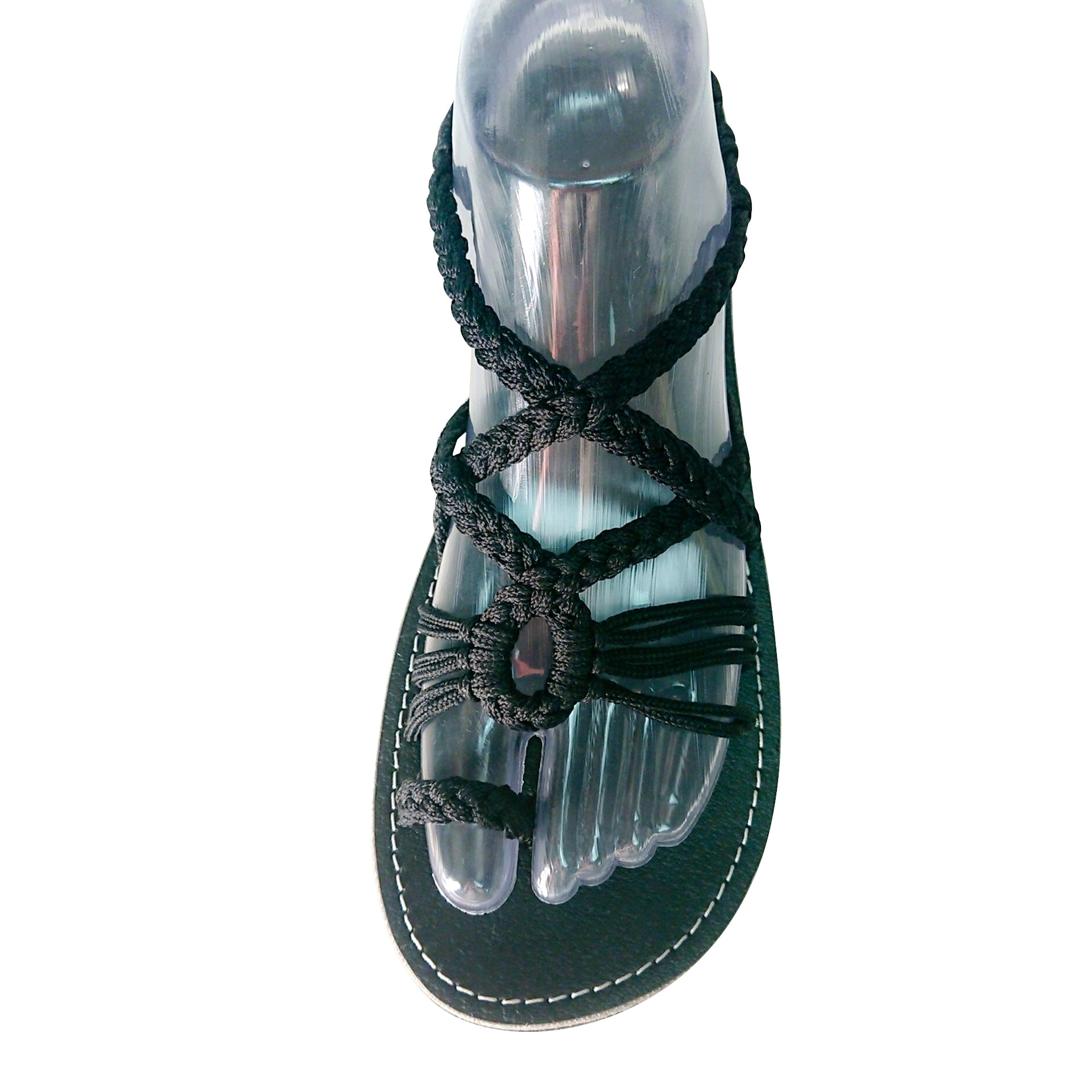 Black Toe Ring - All Thai'd Up: Handmade Woven Hiking Sandals from T – Souk Of Treasures