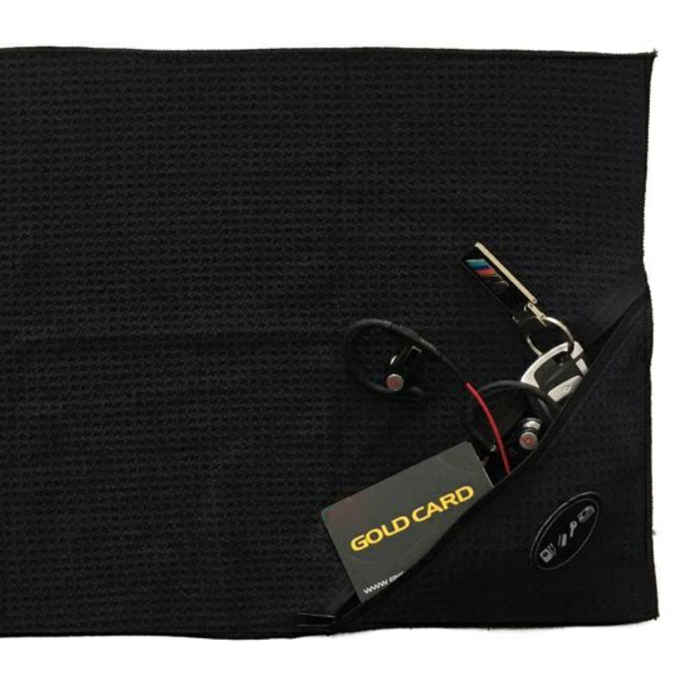 Souk Of Treasures SmartTowel with Zipper Pocket for Keys, Wallet, Cards, etc. - GREAT for Gym, Golf, or in the Kitchen!